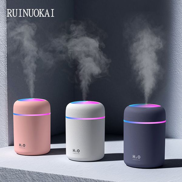 

300ml white mini air humidifer aroma essential oil diffuser with romantic lamp usb mist maker aromatherapy humidifiers for home