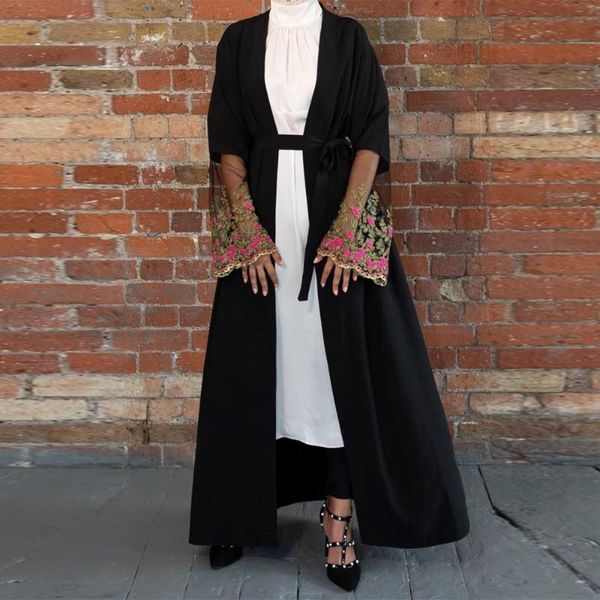 

ethnic clothing black abaya kimono cardigan muslim dress turkish kaftan dubai caftan islamic ramadan abayas for women hijab djellaba, Red