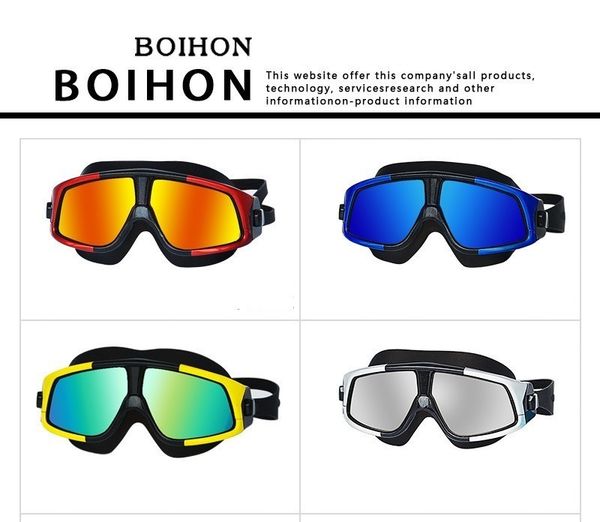 

hd waterproof anti-fog swimming big frame sea pool water sports goggles men women swim eyewear comfortable mirror glasses
