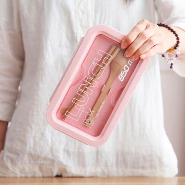 

850ml wheat straw lunch box bento boxes microwave dinnerware food storage container lunch box dinnerware sets