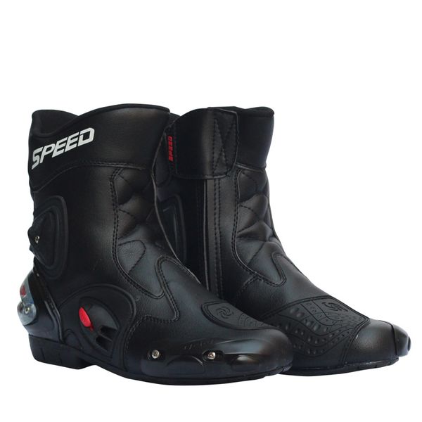 

pro-biker motorcycle boots bota motociclista protective gear speed moto shoes motorcycle riding racing motocross boots black