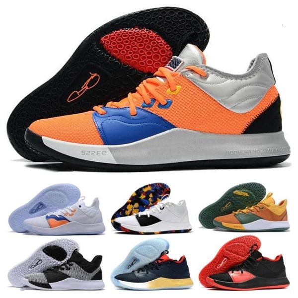 

2019 pg 3 3s p.g black white foam basketball shoes uptempo pg3 starry sneakers size 40-46