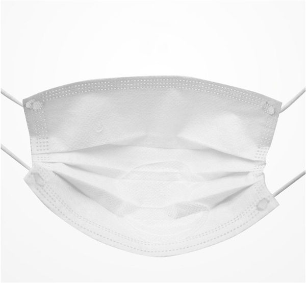 

party white stock nonwoven 3ply face mask class quality prinew ones 3lnf
