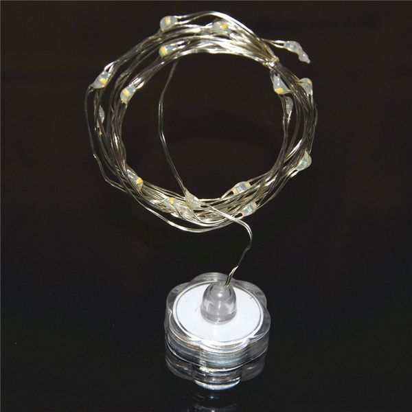 

new 2m 20 lights led wire candle petal diving light strings waterproof xmas holiday home party glow decor supplies