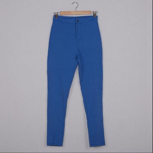 

новая весна лето высокая талия эластичные брюки pantalone основные узкие брюки женские узкие брюки джинсовые джинсы карандаш, Black;white
