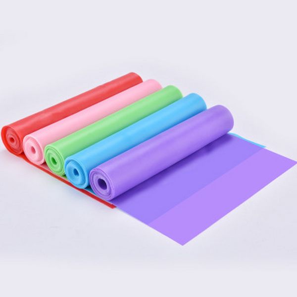 

by dhl or ems 500pcs 1.5m yoga pilates stretch resistance band exercise fitness band training elastic natural rubber