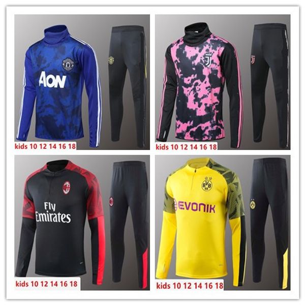 

Kid long leeve track uit 2019 2020 pogba ronaldo occer training uit urvetement jacket 19 20 reu piatek calhanoglu football chandal, Black;red