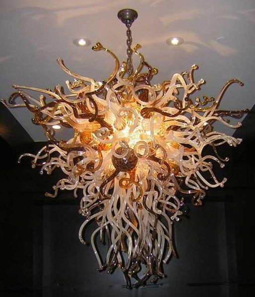 AC 110/120/220 / 240V Lâmpadas Design Mão soprada Murano Murano Led Chandelier Linda arte de luxo decoração de vidro Pandent Light