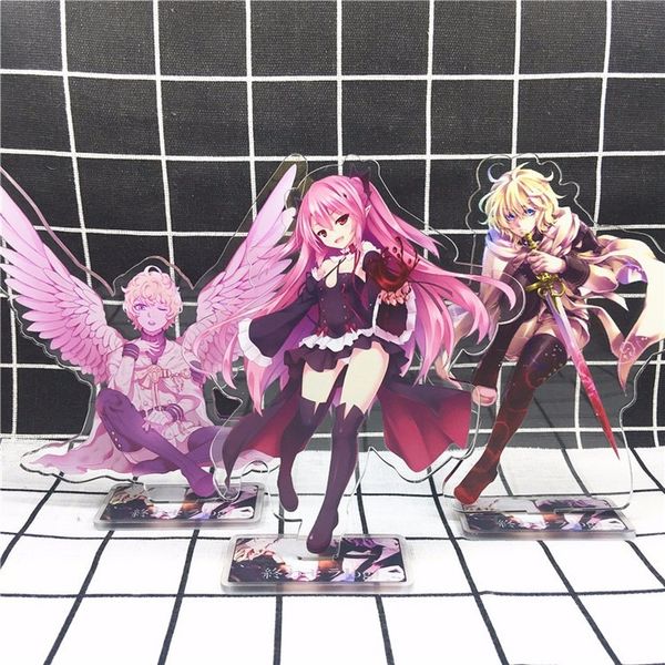 

yuichiro hyakuya seraph of the end key chain acrylic cute funny anime key ring woman kids keyring girls llavero keychain jewelry, Silver