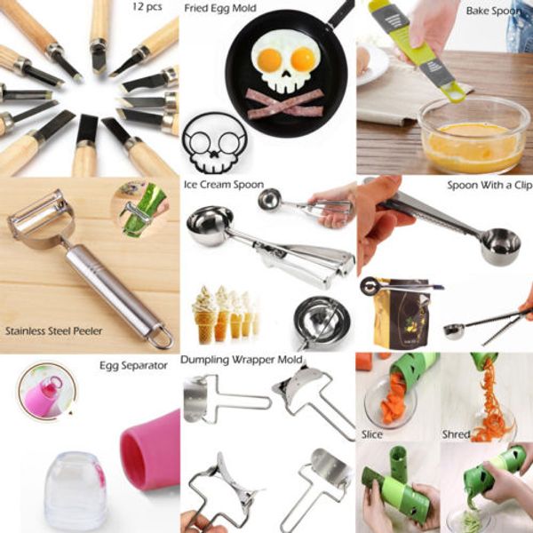 

19 style kitchen kit utensil set cooking baking and measuring tool or gadget
