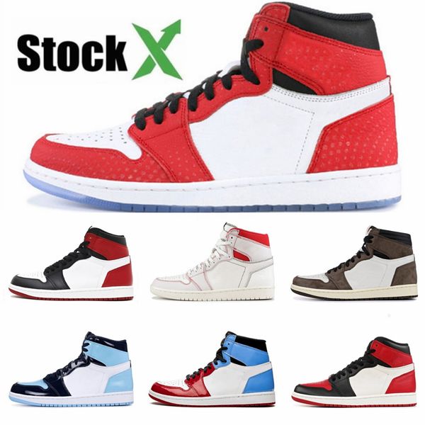 

men 1s jumpman 1 basketball shoes shattered backboard banned bred toe shadow unc fearless mens trainer fashion sports sneakers 7-13 #908