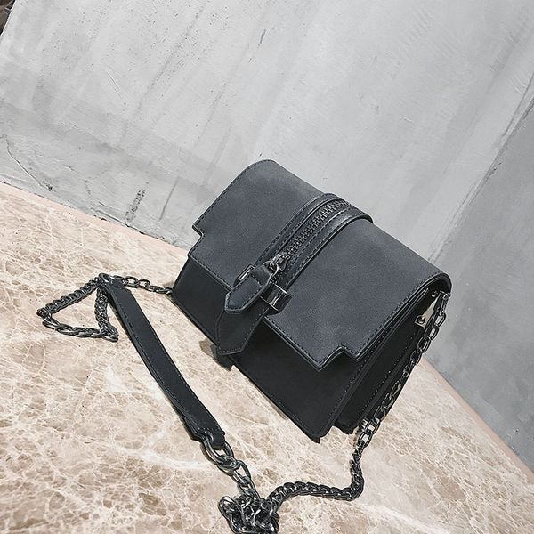 

2019 new jiulin high-quality korean version of joker matte retro slung shoulder small square bag women handbag