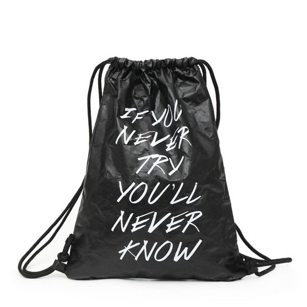 

pubgs drawstring bag tablet bag women 2019 new kraft paper bags simple high-end washable tear-resistant environmental-friendly