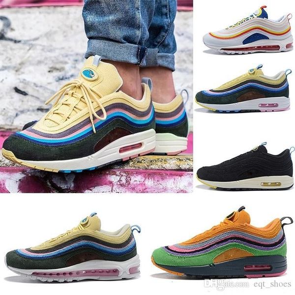 

2019 new arrival with box 97s sean wotherspoon mens womens running shoes cushion silver sneakers athletic designers sports outdoor shoes