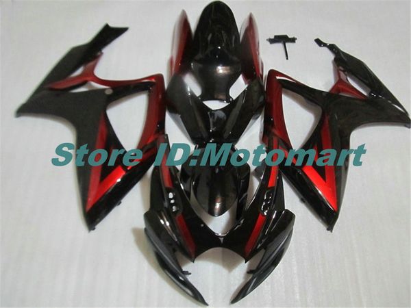 

abs fairing set for suzuki gsxr600 750 2006 2007 gsxr 600 gsxr 750 k6 06 07 red black fariring gs kit+7 gifts sp170