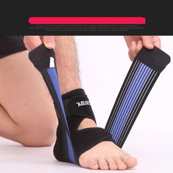 

1pcs fitness feet cross winding ankle dual protector sports guards belt bracer body building bandage band training wrap, Black;red