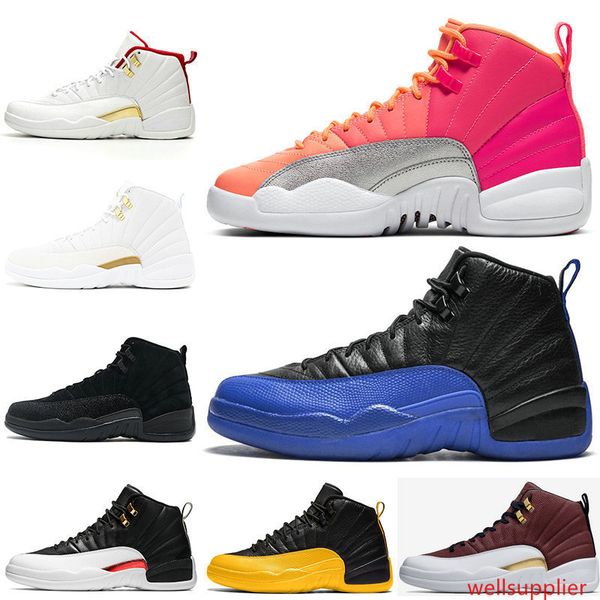 

игра royal 12 12s мужчин ботинки баскетбола фиба университета золото полночь черный горячий пунш taxi темно-серый крылья мужские тренер спор