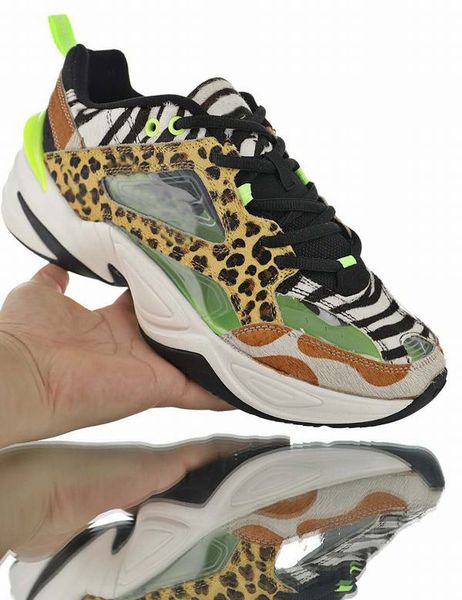 

with box)m2k tekno animal print sneaker men women leopard safari running shoes