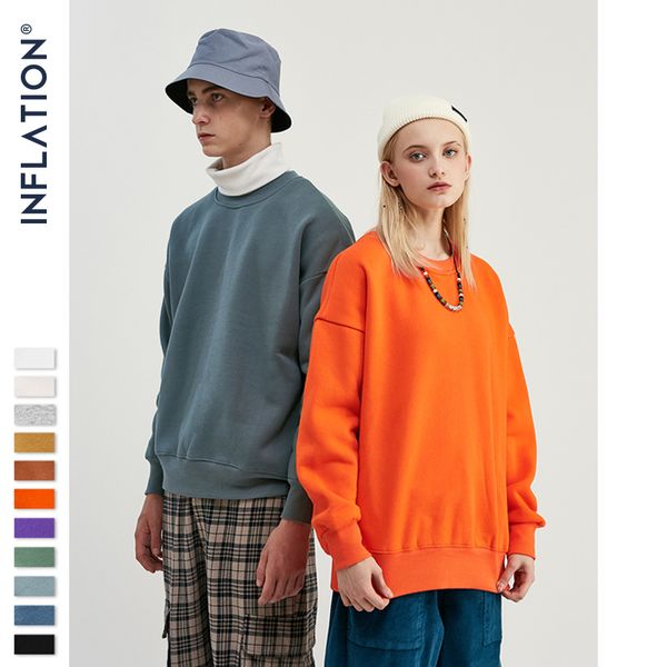 

winter mens hip hop multi-colour hoodies velvet fabrics fleece sweatshirts solid color winter men sweatshirts, Black