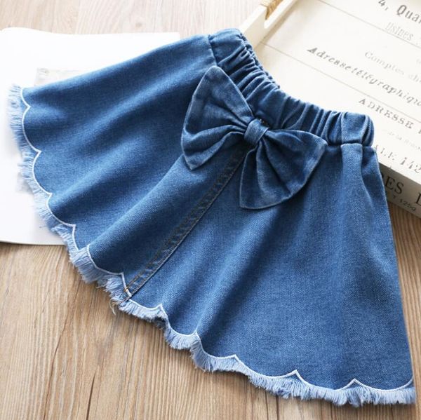 

2020 new style girls denim bow skirt summer fashion girls skirts 2-7t py+74