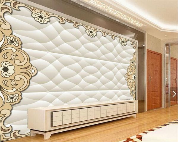 

3d wallpaper for walls simple and elegant european style living room bedroom tv background wall decoration mural wallpaper