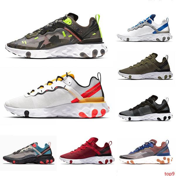 

react element 87 x undercover 55 мужские кроссовки тур желтый камуфляж оливковый мужчины женщины тройной черный белый проклеенные швы кроссо