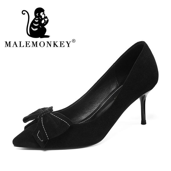 

malemonkey designers 2020 new fashion women shoes black comfortable rubber pointed toe thin heels