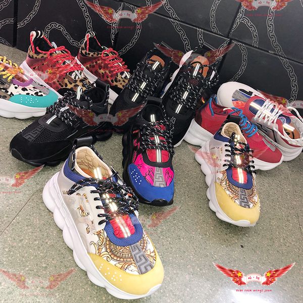 

2019 all color chain reaction neaker luxury de igner neaker fa hion di trict hoe ize 35 46 dhl hipping