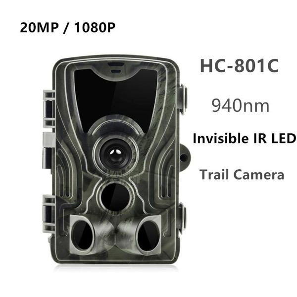

hc-801c hunting camera 940nm invisible ir led trail camera 20mp 1080p wildlife 0.3s trigger p traps surveillance