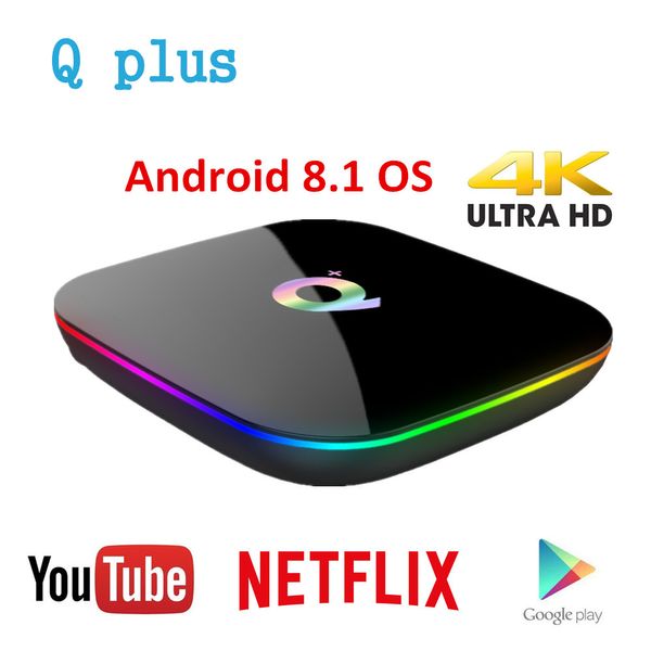 

Q Plus Allwinner H6 Smart TV Box Android 9.0 TV Box 4 ГБ Ram 32 ГБ Rom 1080p 4K H.265 USB3.0 IP-телевизор Netflix PK S905x2 Set Top Box