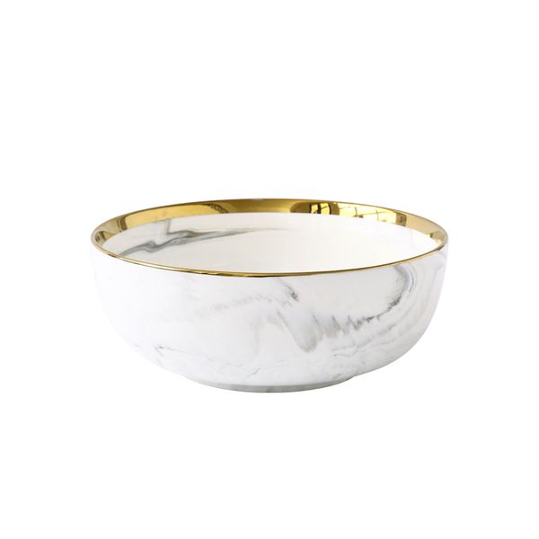 

nordic marble porcelain bowl and cutlery set in porcelain