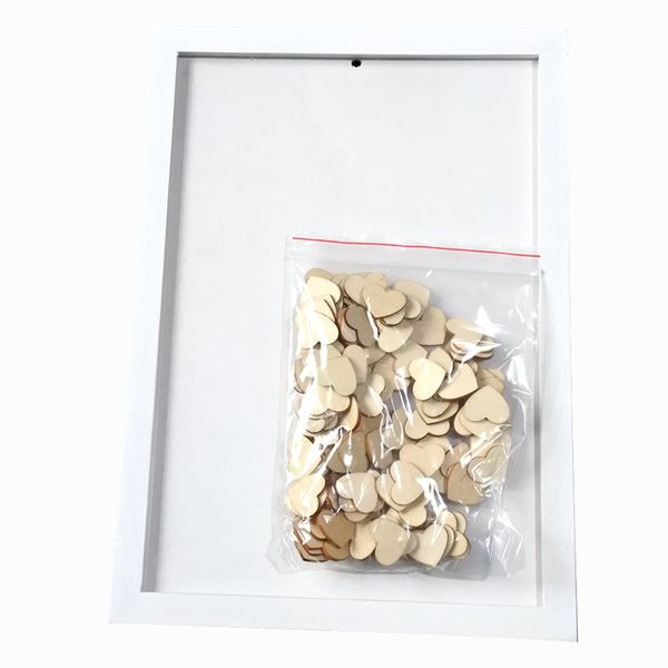 

drop wooden frame alternative wedding guest book