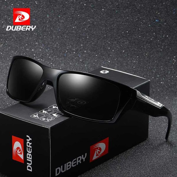 

dubery brand design polarized sunglasses men driving shades male retro sun glasses for men summer mirror fashion uv400 oculos, White;black