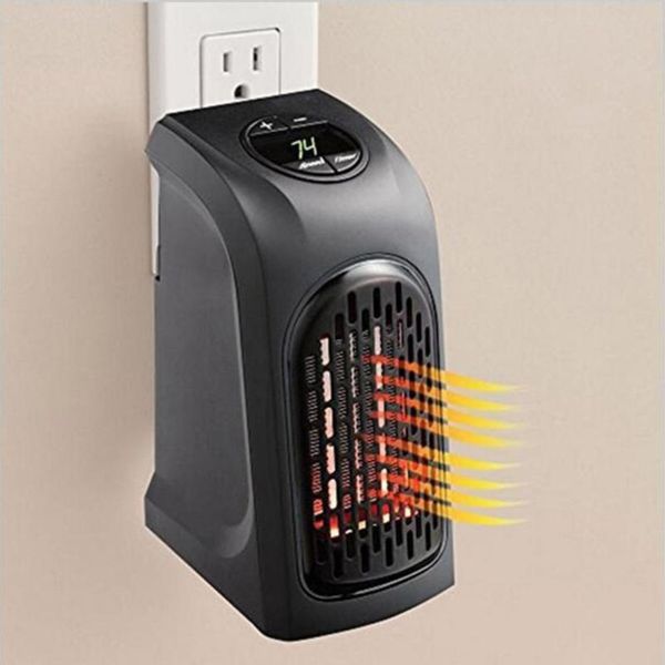 

portable mini handy electric fan heater radiator plug in air fast wall heater blower for office home timer adjustable winter