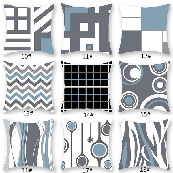 

45 * 45cm red geometric line pillow case car sofa cushion cover home party decoration pillowcase