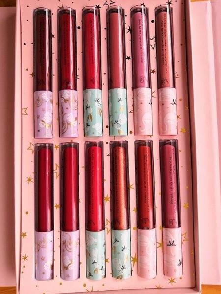 

nvÃ­o de la gota de alta calidad 12 colores labios colores caja regalo de navidad lip color regalos navidad entrega gratuita