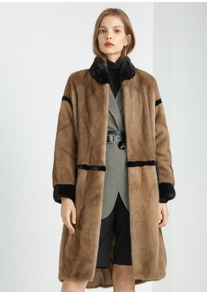 

arlenesain custom 2019 new design camel color women coat with black line