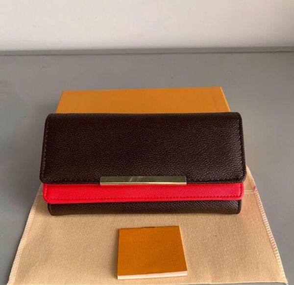 

fashion zipper wallet women multi-function long wallets purse chain bags big capacity card holder bags long wallet classic wallets/5, Red;black