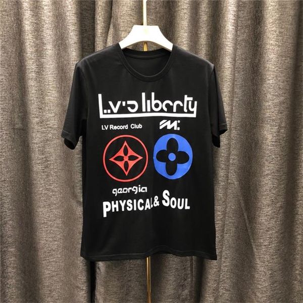 

2020 new fashion men's t-shirt fashion printed shirt men's short sleeves artistic youth t-shirt good quality big brand short sleev, Black;brown