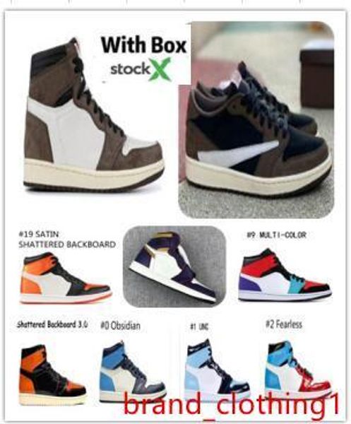 

1 low travis scotts high og fearless obsidian mens basketball shoes shattered backboard spiderman unc 1s chicago shadow bred toe sneakers