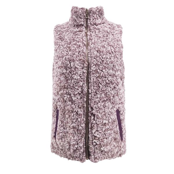 

jaycosin women's vest coat winter fashion faux fur wear on both sides vests jackets ladies casual solid sleeveless zipper vests, Black;white