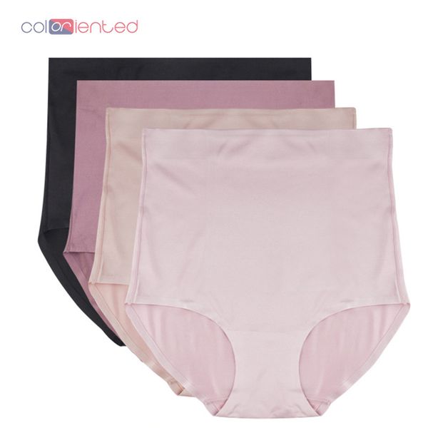 

coloriented breathable high waist slimming pants tummy control underwear shapewear women panty girdle polyest shiny fabric shape
