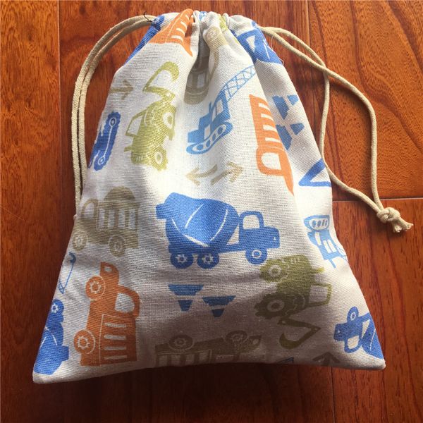 

cotton linen drawstring eco multi-purpose bag sorted bag party gift shovelcar yl