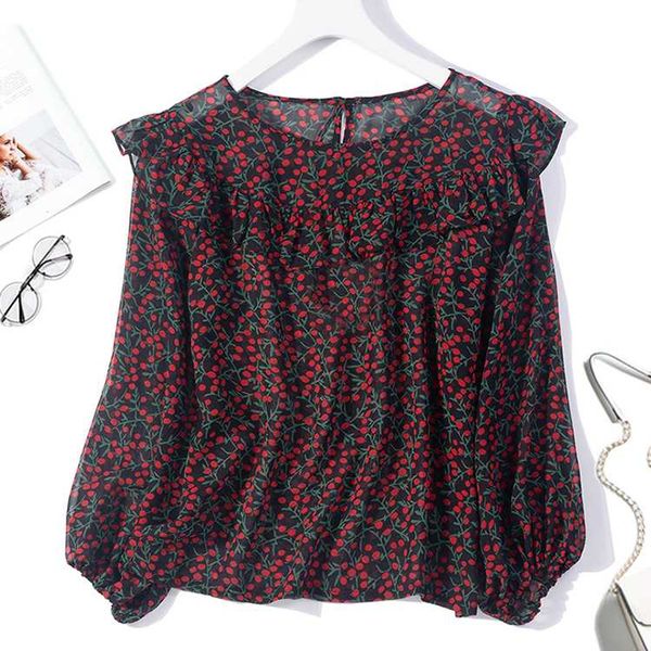 

women's 100% pure silk shirt blouse cute ruffle neck long sleeve  jn055, White