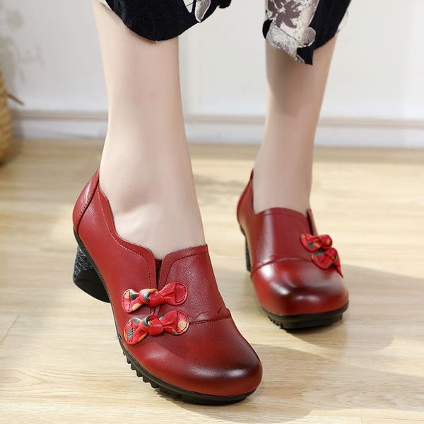 

spring autumn fashion loafers 100% genuine leather single shoes soft casual flat shoes women flats mother rtg67, Black