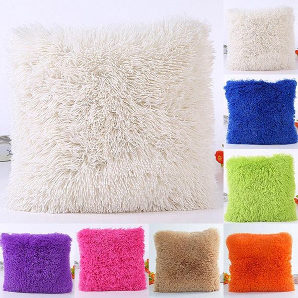 

plush furry cushion cover throw pillow case home bed room sofa decor 2018 new arrival