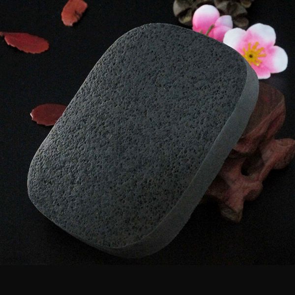 

natural black bamboo charcoal face clean sponge wood fiber face wash clean sponge beauty makeup accessory cleaning puff