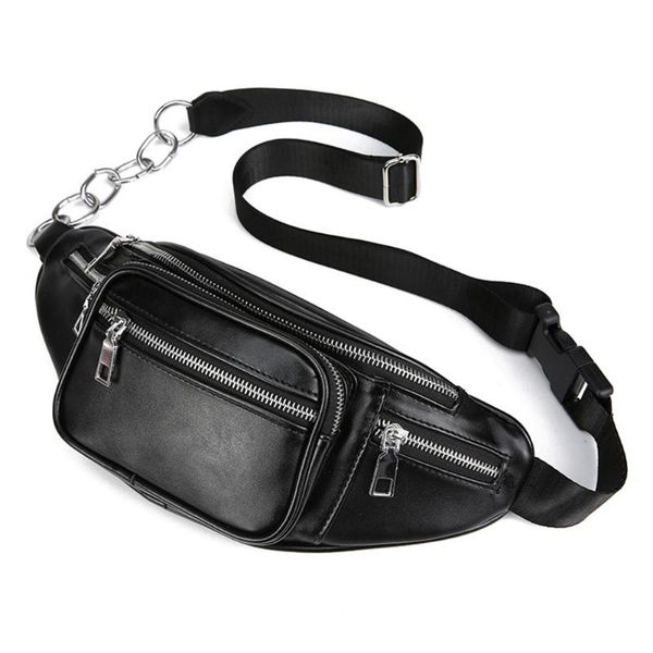 

waist bag one shoulder pu leather daily sports handbag wallet pouch purse crossbody casual outdoor travel wear resistant