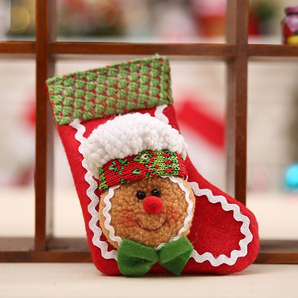 

christmas decoration socks gift bags gingerbread man style christmas party
