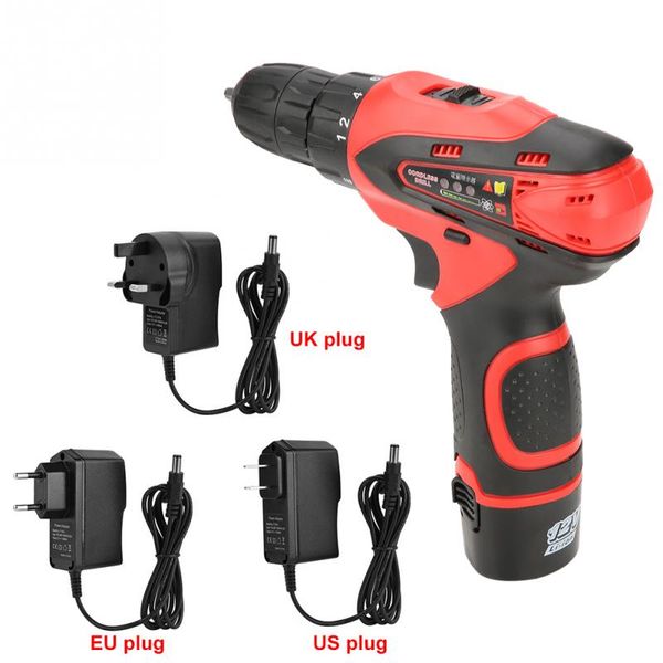

12v rechargeable lithium battery hand cordless electric drill screwdriver kit